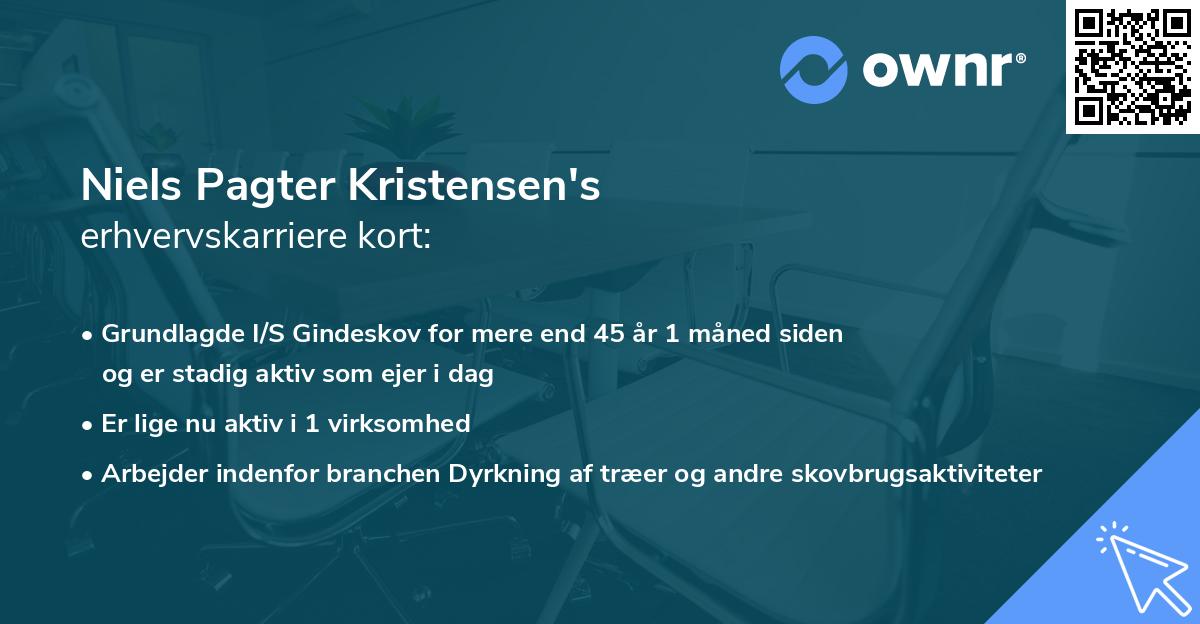 Niels Pagter Kristensen's erhvervskarriere kort