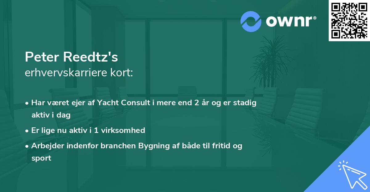 Peter Reedtz's erhvervskarriere kort