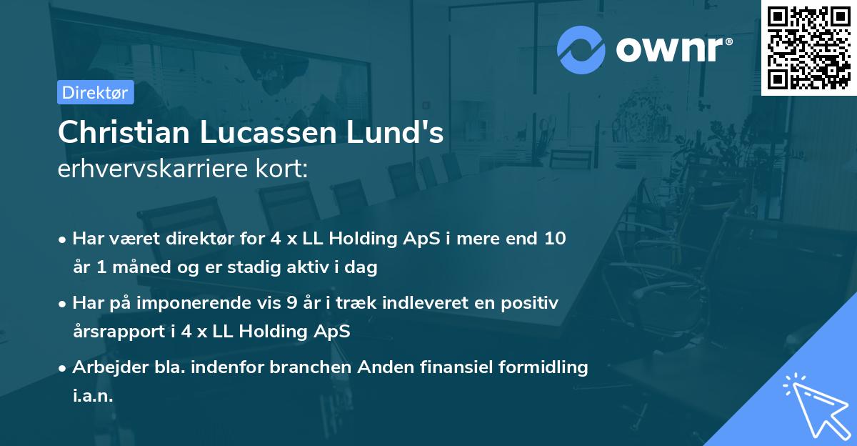 Christian Lucassen Lund's erhvervskarriere kort