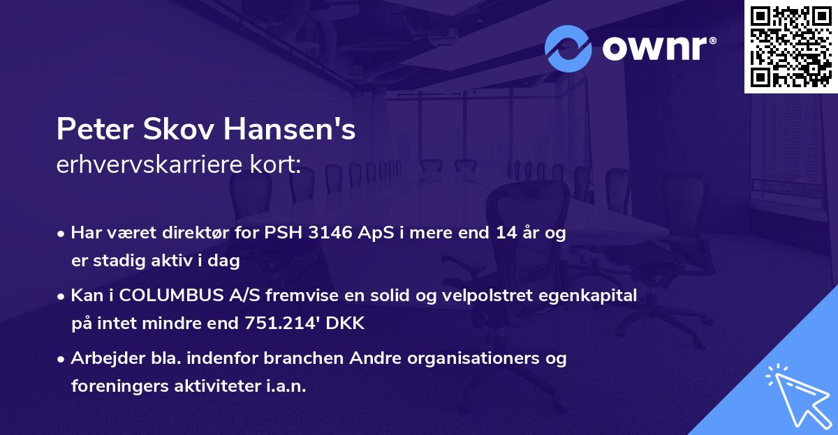 Peter Skov Hansen's erhvervskarriere kort