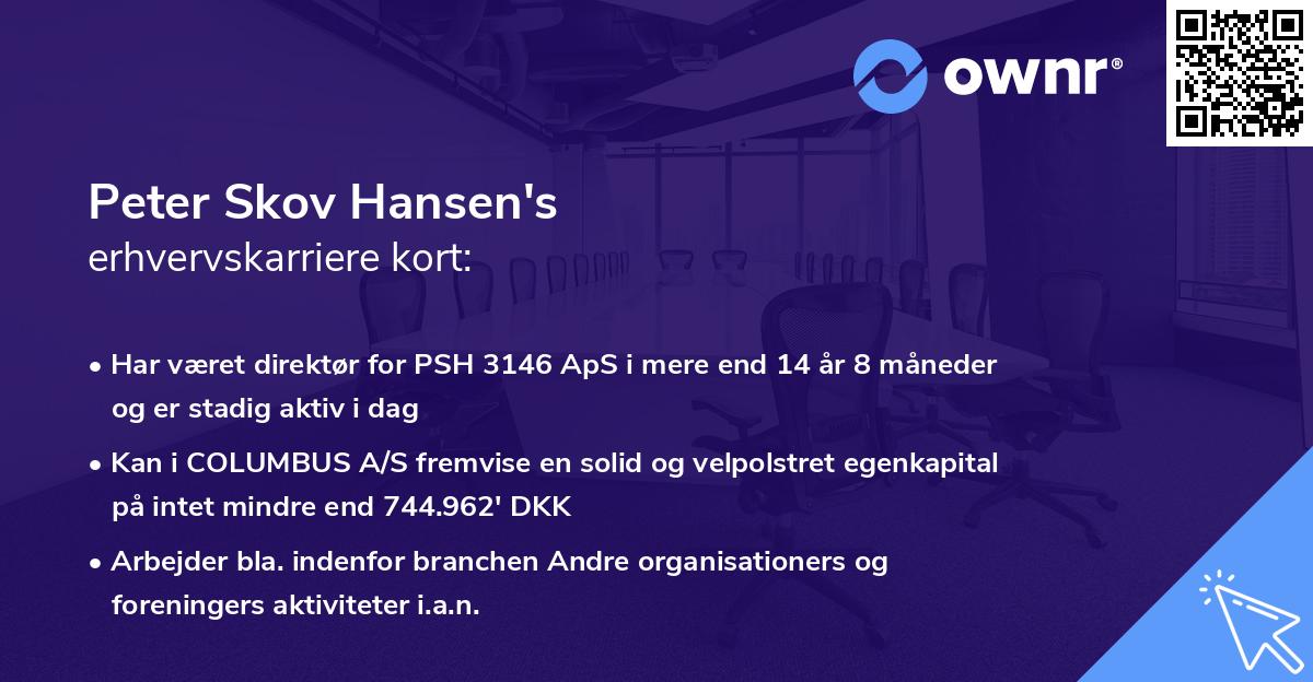 Peter Skov Hansen's erhvervskarriere kort