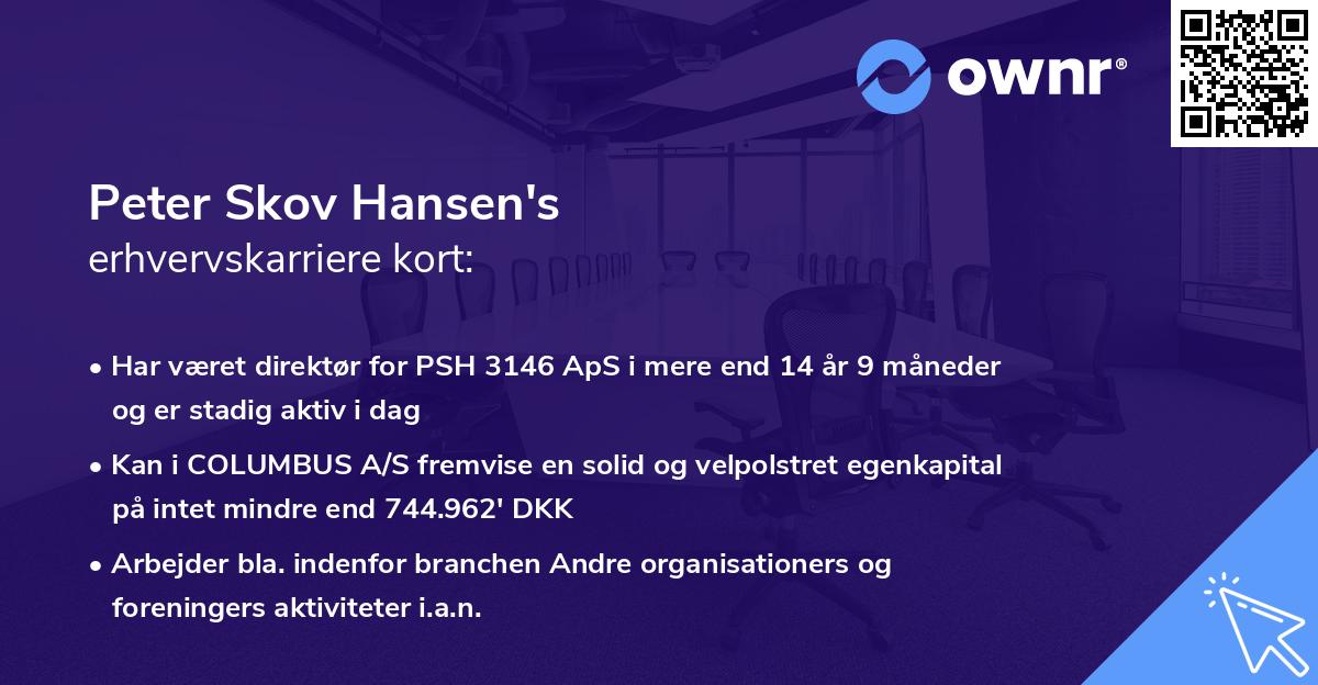 Peter Skov Hansen's erhvervskarriere kort