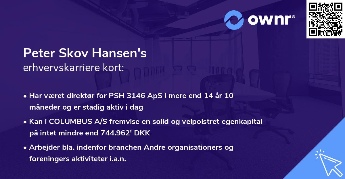 Peter Skov Hansen's erhvervskarriere kort