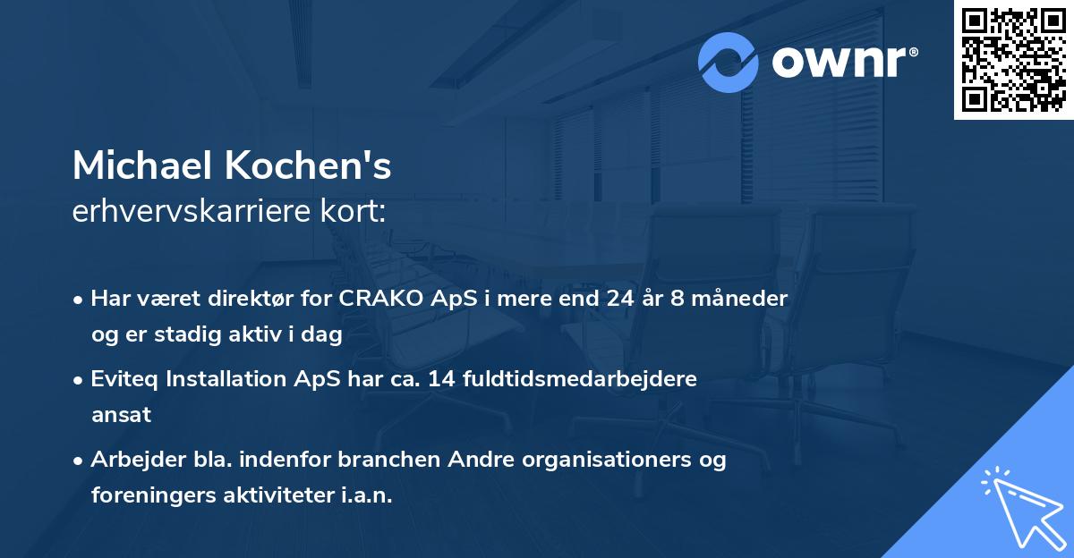 Michael Kochen's erhvervskarriere kort
