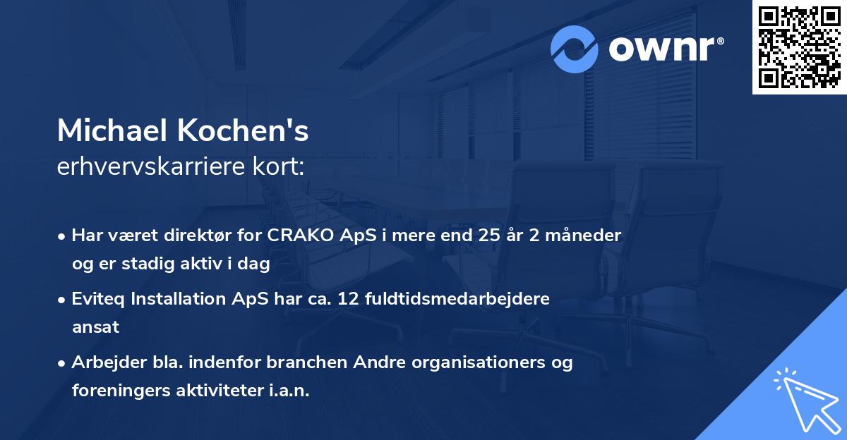 Michael Kochen's erhvervskarriere kort