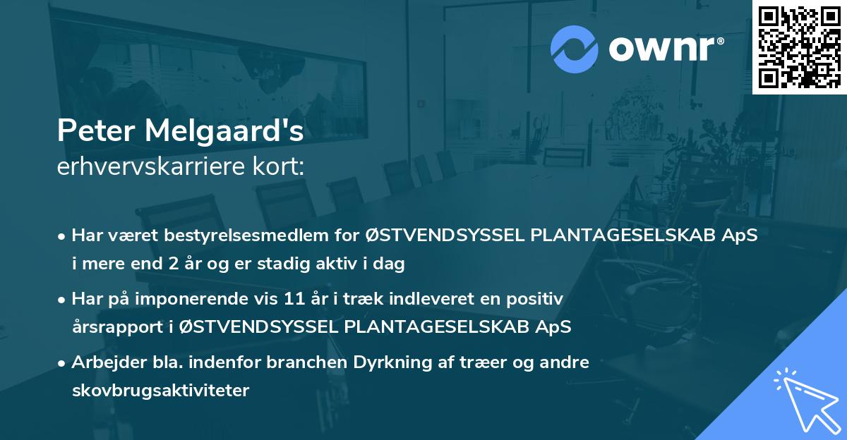 Peter Melgaard's erhvervskarriere kort
