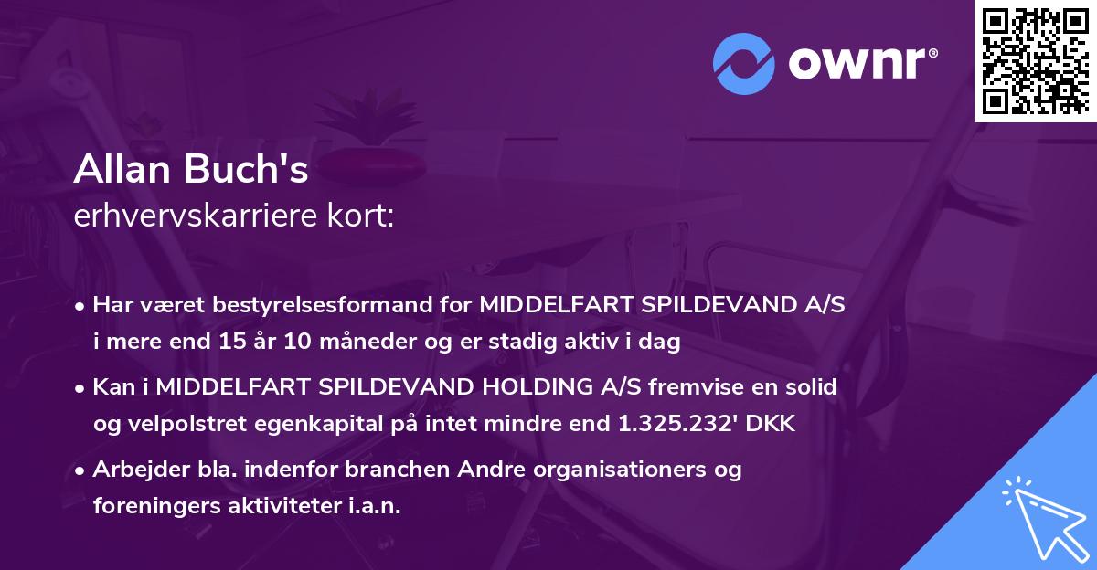 Allan Buch's erhvervskarriere kort