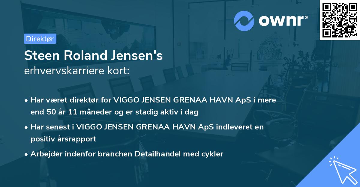 Steen Roland Jensen's erhvervskarriere kort