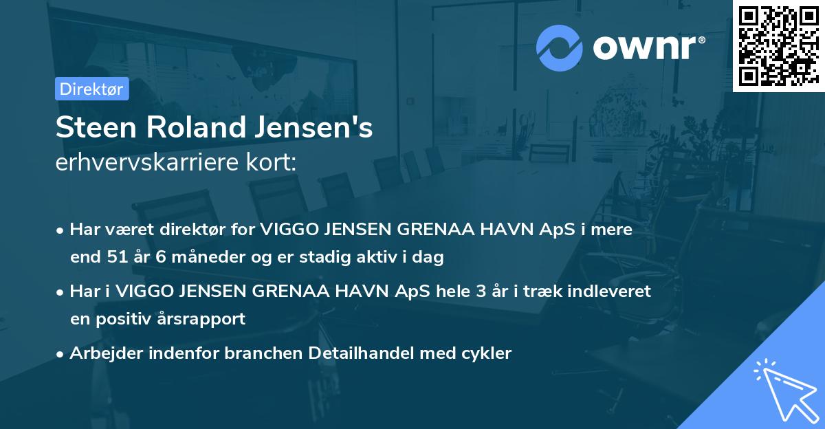 Steen Roland Jensen's erhvervskarriere kort