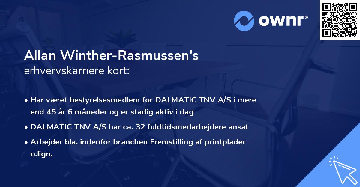 Allan Winther-Rasmussen's erhvervskarriere kort