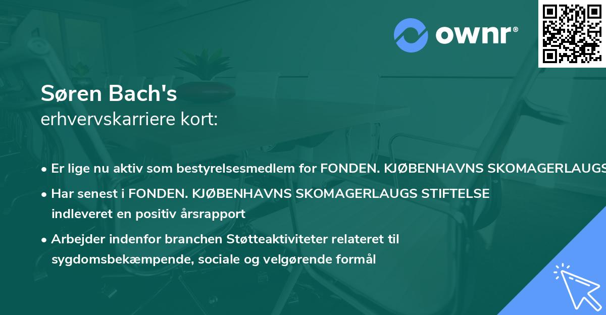 Søren Bach's erhvervskarriere kort