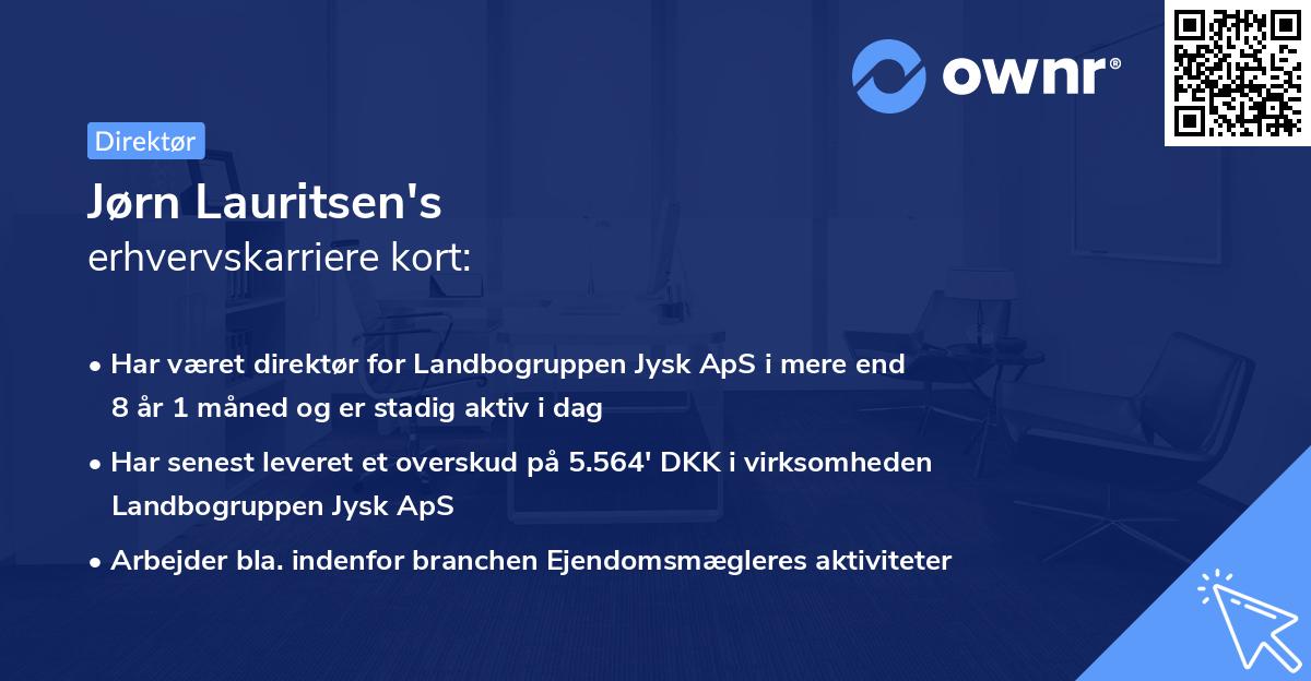 Jørn Lauritsen's erhvervskarriere kort