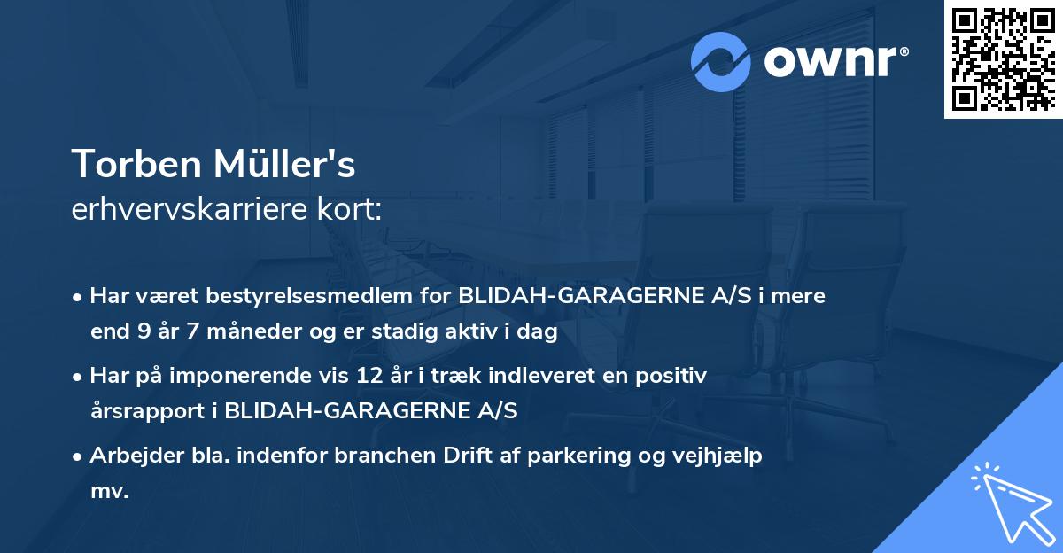 Torben Müller's erhvervskarriere kort