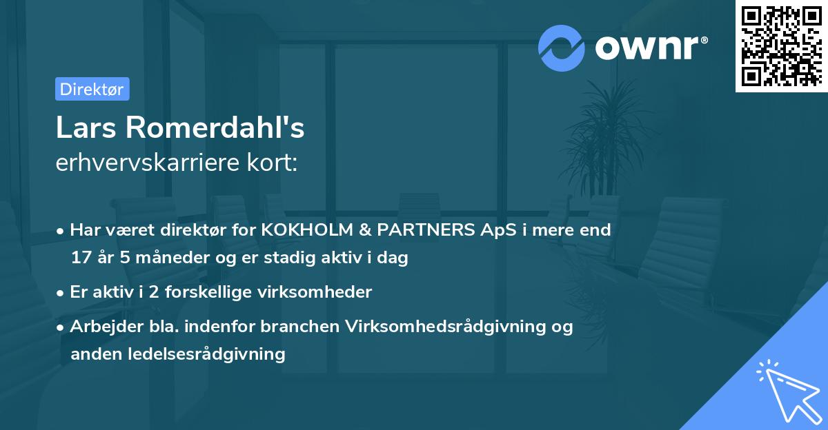 Lars Romerdahl's erhvervskarriere kort