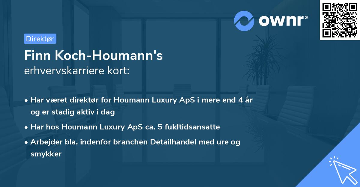 Finn Koch-Houmann's erhvervskarriere kort