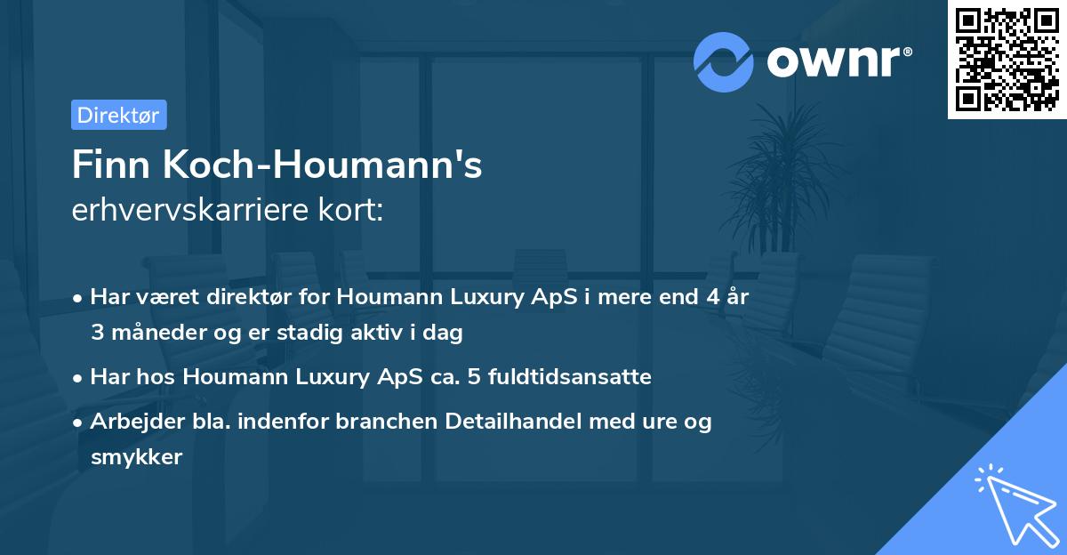 Finn Koch-Houmann's erhvervskarriere kort