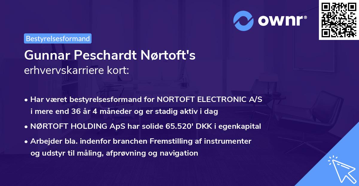 Gunnar Peschardt Nørtoft's erhvervskarriere kort