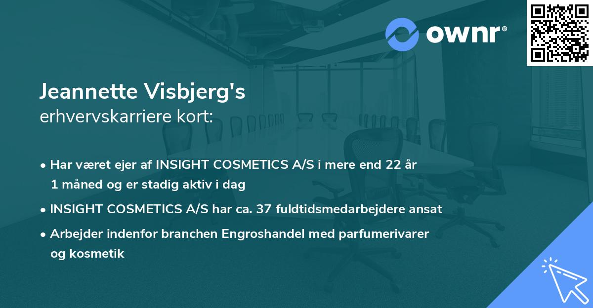 Jeannette Visbjerg's erhvervskarriere kort