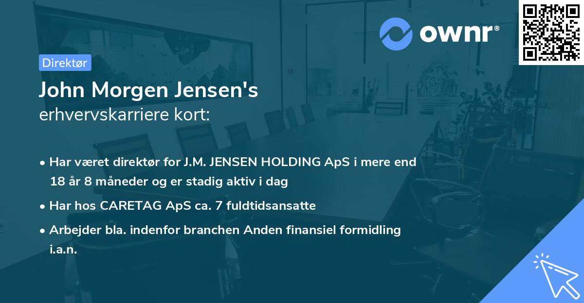 John Morgen Jensen's erhvervskarriere kort