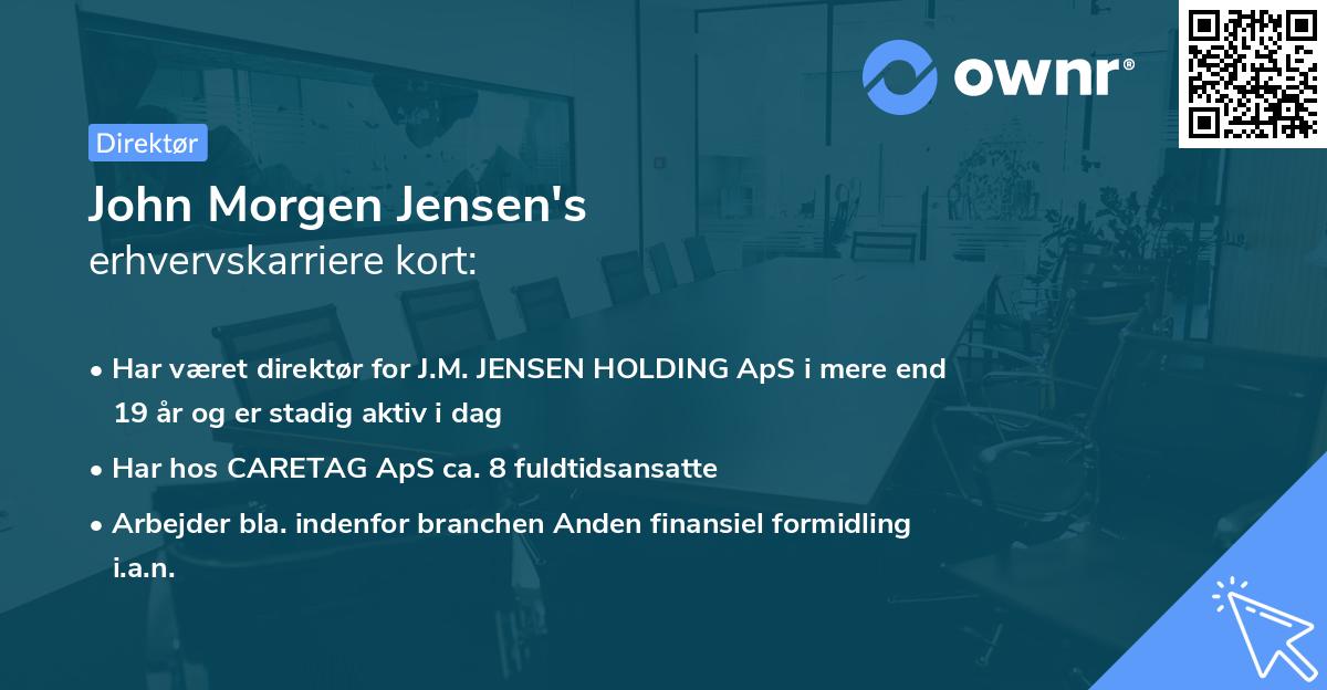 John Morgen Jensen's erhvervskarriere kort