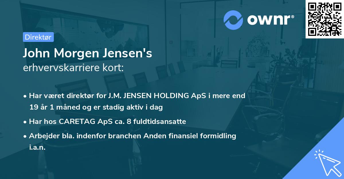 John Morgen Jensen's erhvervskarriere kort