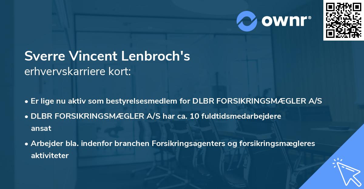 Sverre Vincent Lenbroch's erhvervskarriere kort