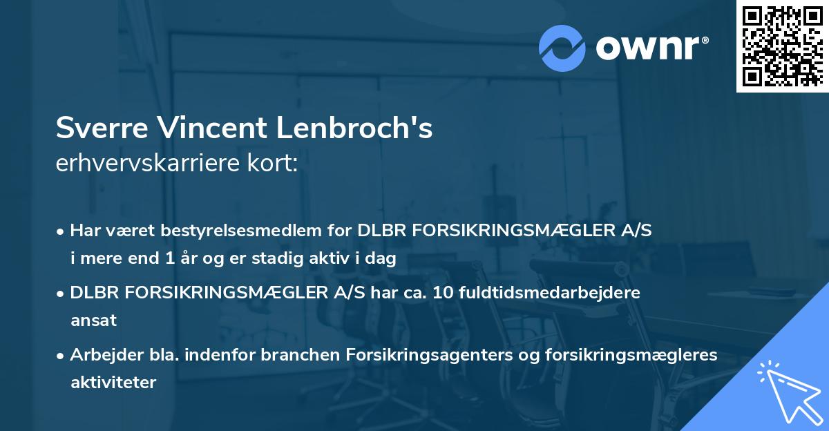 Sverre Vincent Lenbroch's erhvervskarriere kort