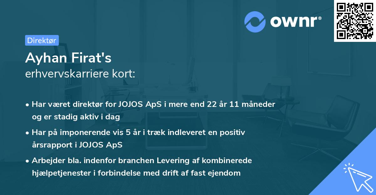 Ayhan Firat's erhvervskarriere kort
