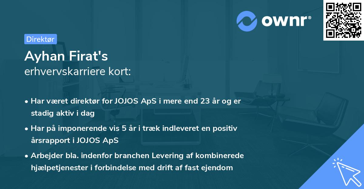 Ayhan Firat's erhvervskarriere kort