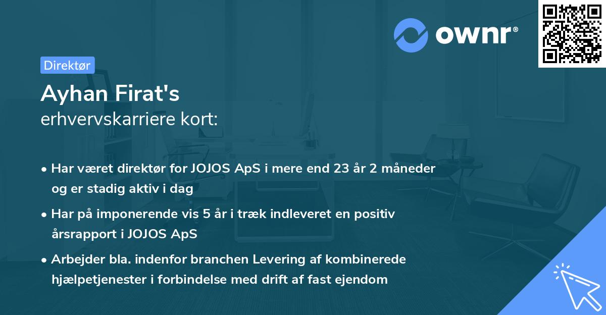 Ayhan Firat's erhvervskarriere kort
