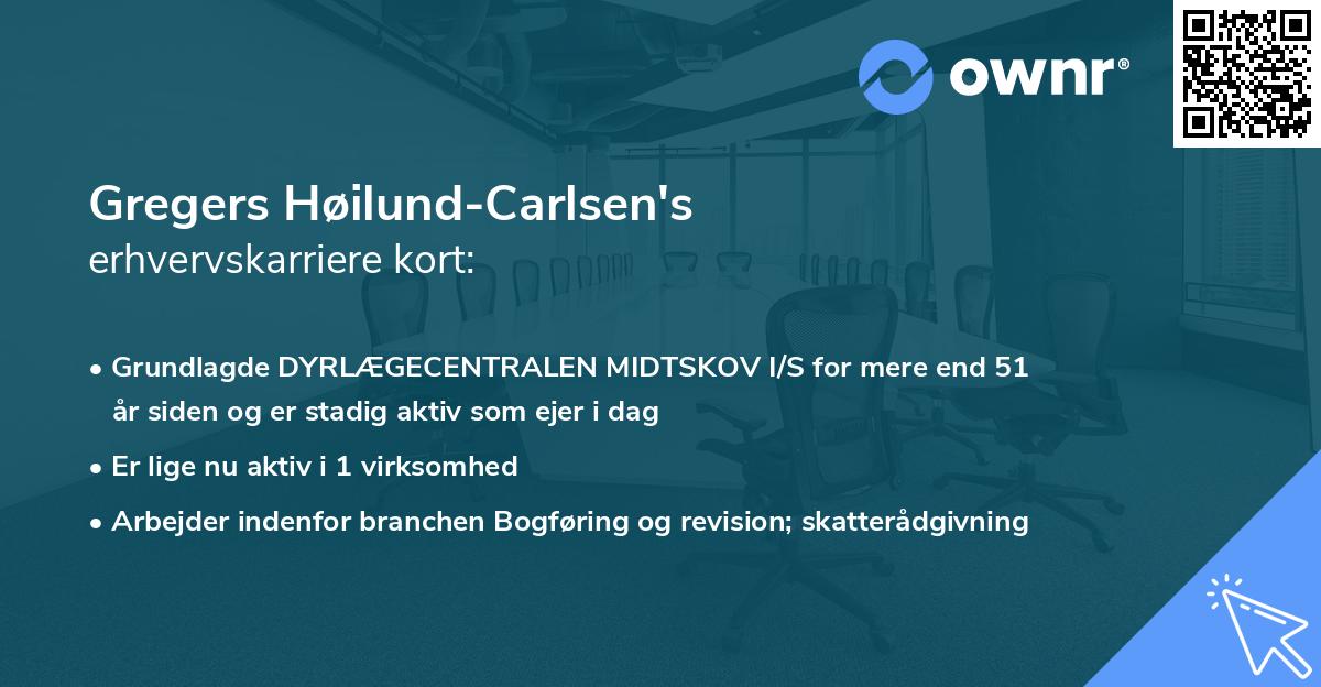 Gregers Høilund-Carlsen's erhvervskarriere kort