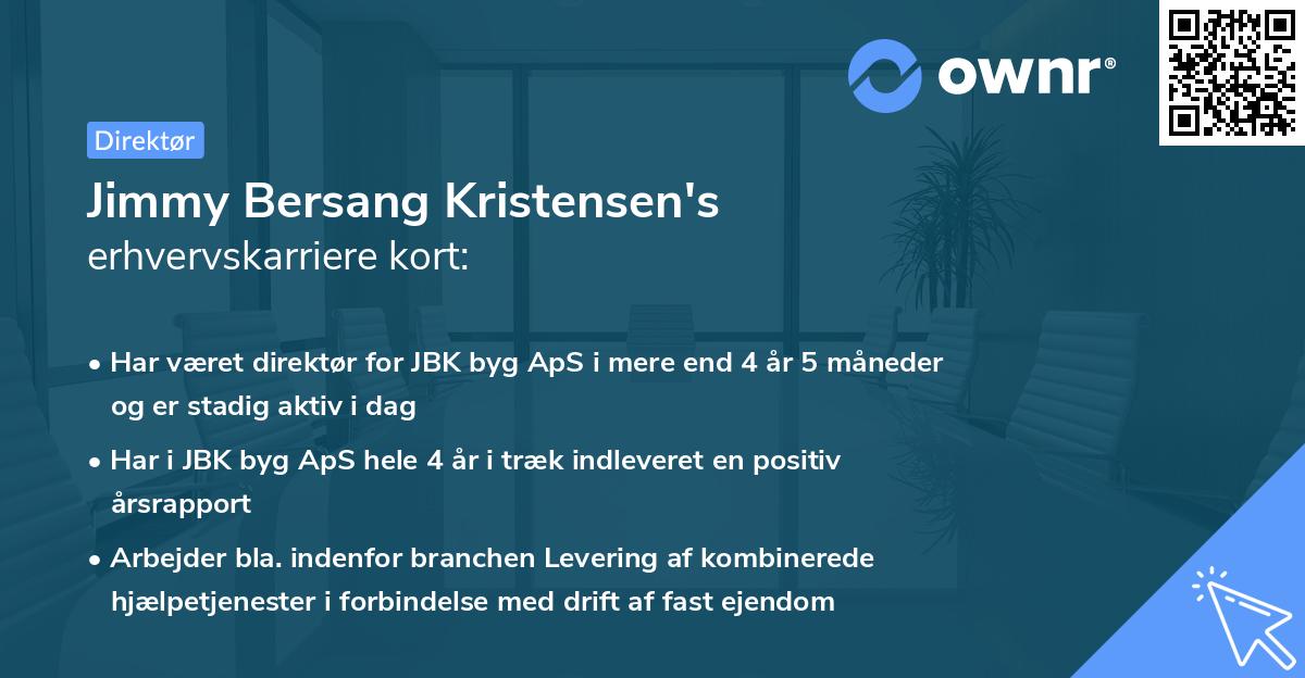 Jimmy Bersang Kristensen's erhvervskarriere kort