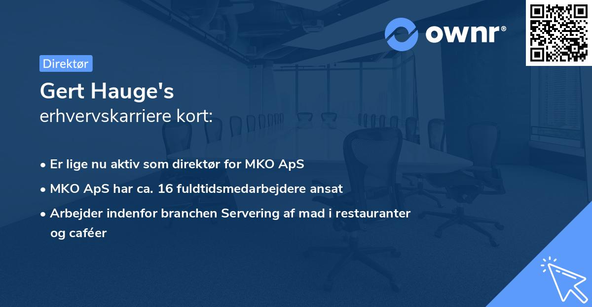 Gert Hauge's erhvervskarriere kort