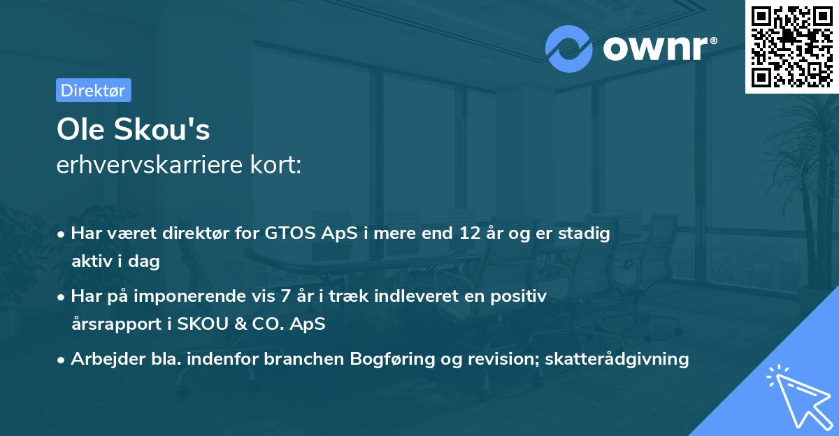 Ole Skou's erhvervskarriere kort