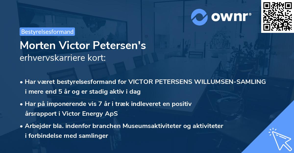 Morten Victor Petersen's erhvervskarriere kort