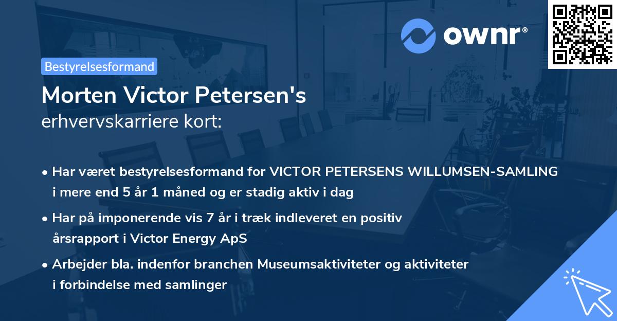 Morten Victor Petersen's erhvervskarriere kort