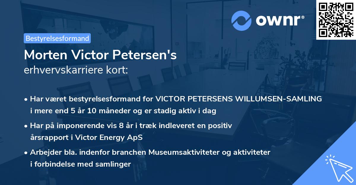 Morten Victor Petersen's erhvervskarriere kort