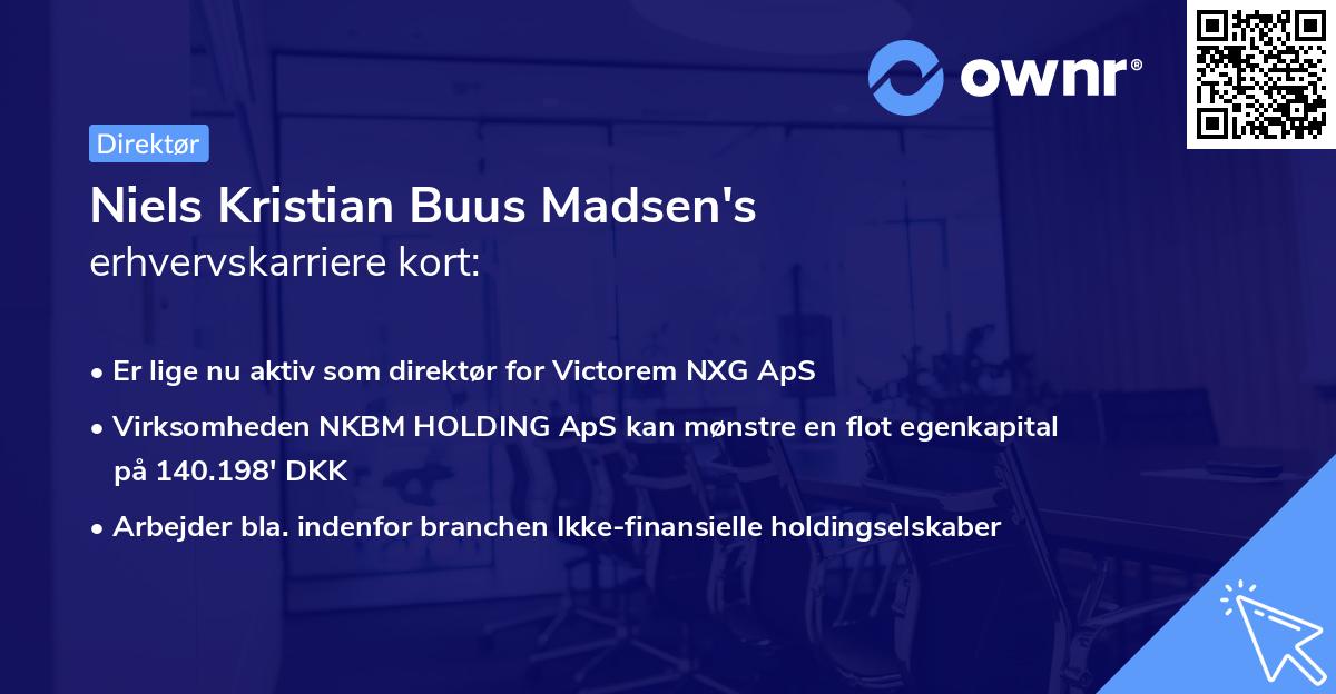 Niels Kristian Buus Madsen's erhvervskarriere kort