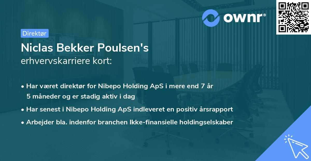 Niclas Bekker Poulsen's erhvervskarriere kort