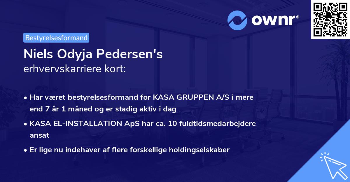 Niels Odyja Pedersen's erhvervskarriere kort