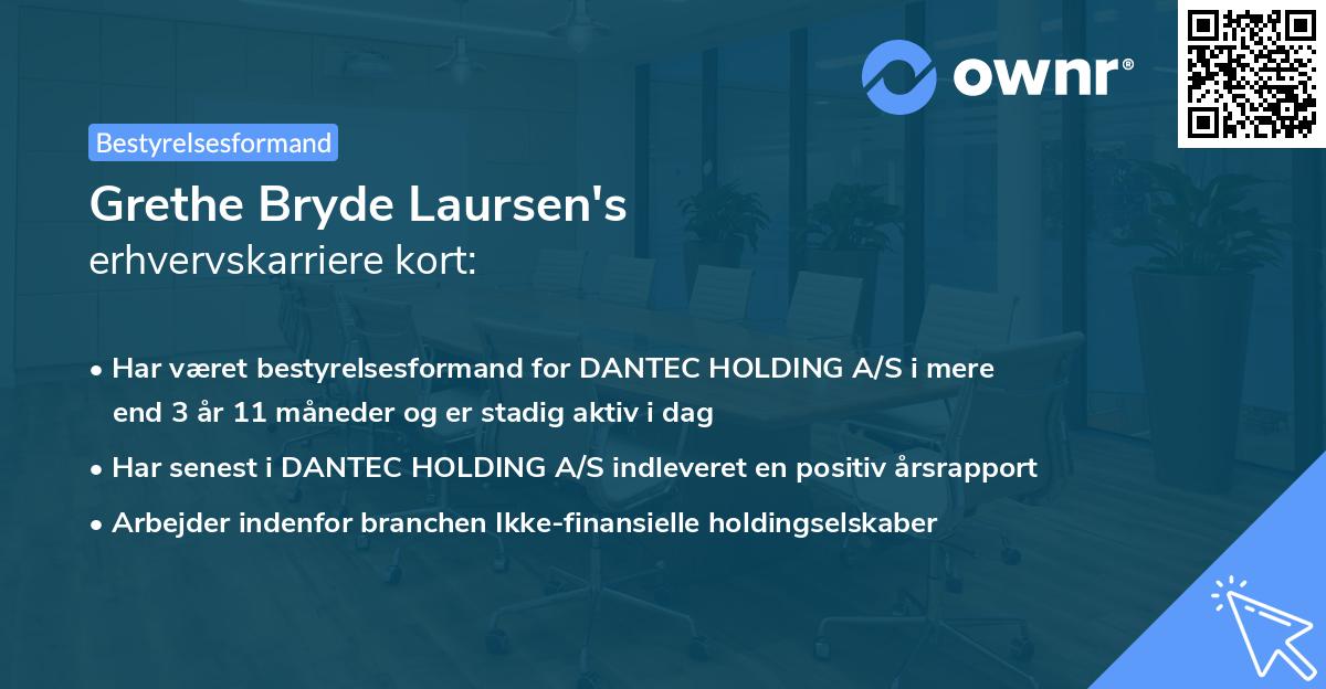Grethe Bryde Laursen's erhvervskarriere kort