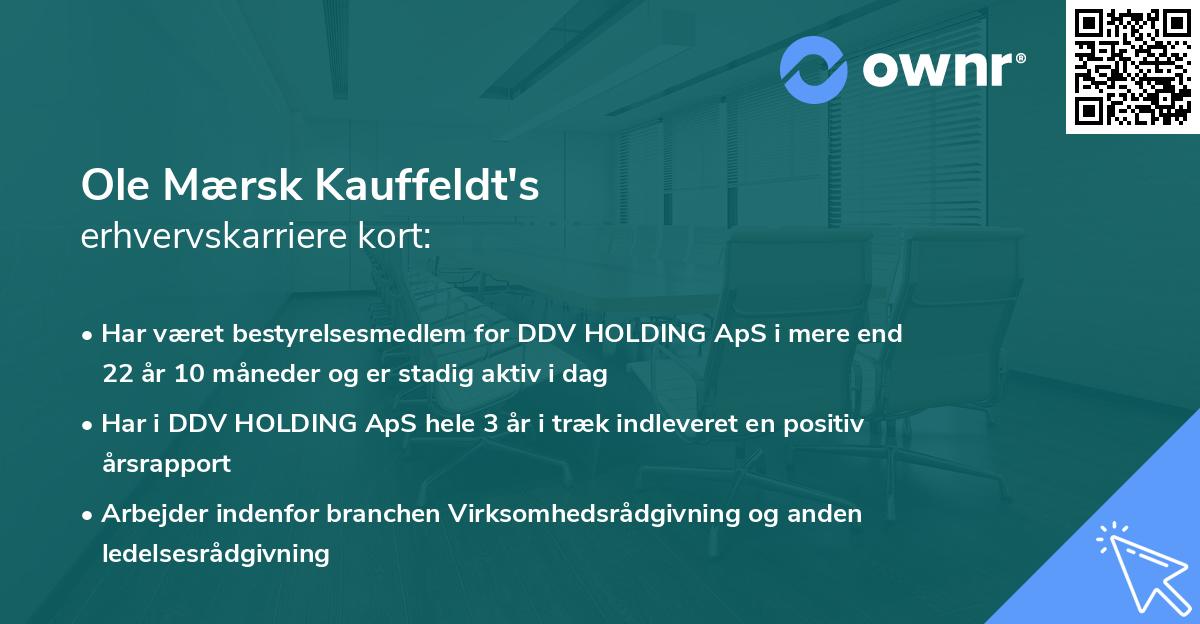 Ole Mærsk Kauffeldt's erhvervskarriere kort