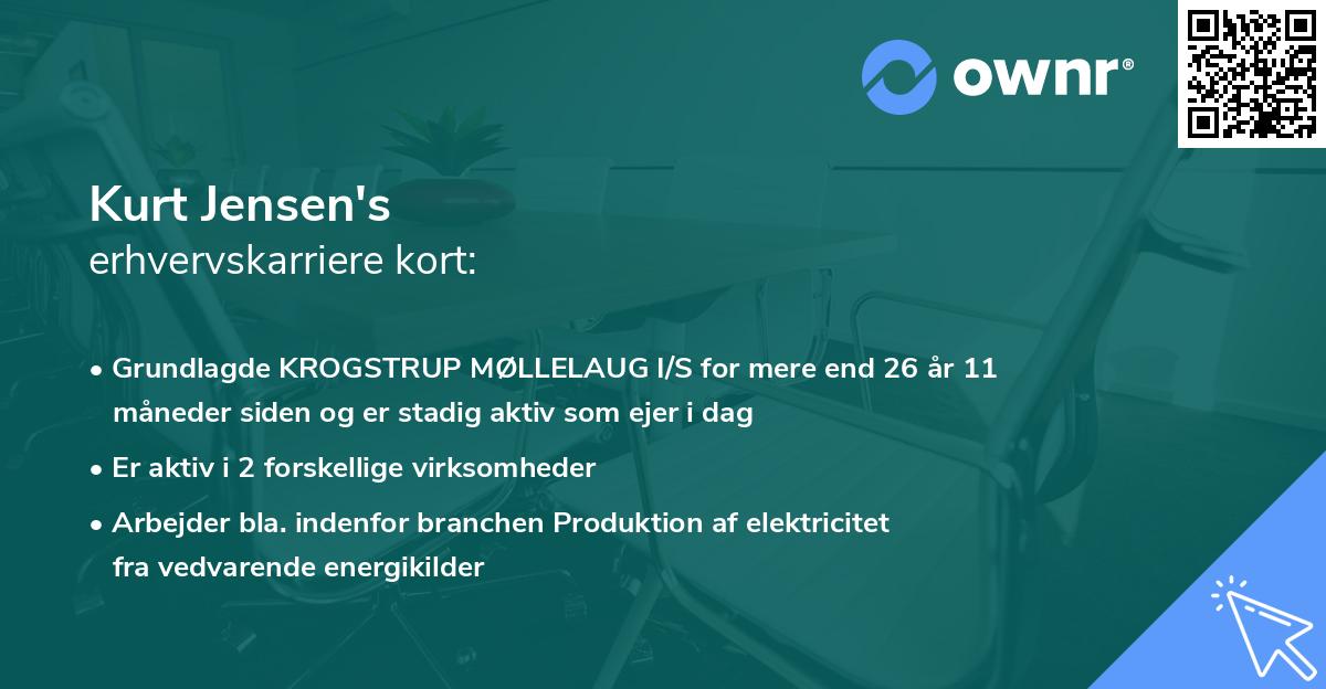 Kurt Jensen's erhvervskarriere kort