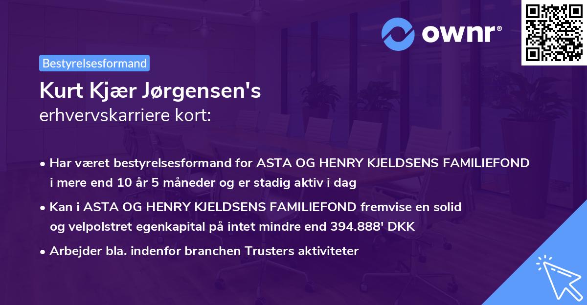 Kurt Kjær Jørgensen's erhvervskarriere kort