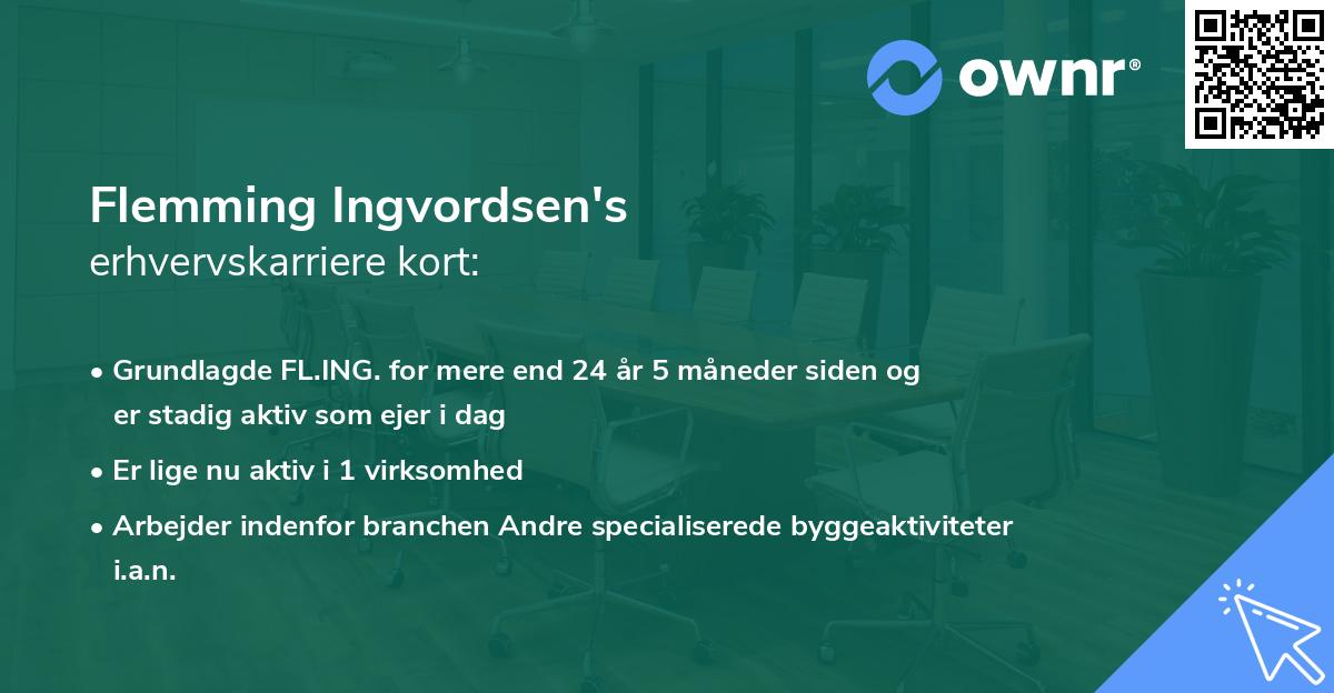 Flemming Ingvordsen's erhvervskarriere kort