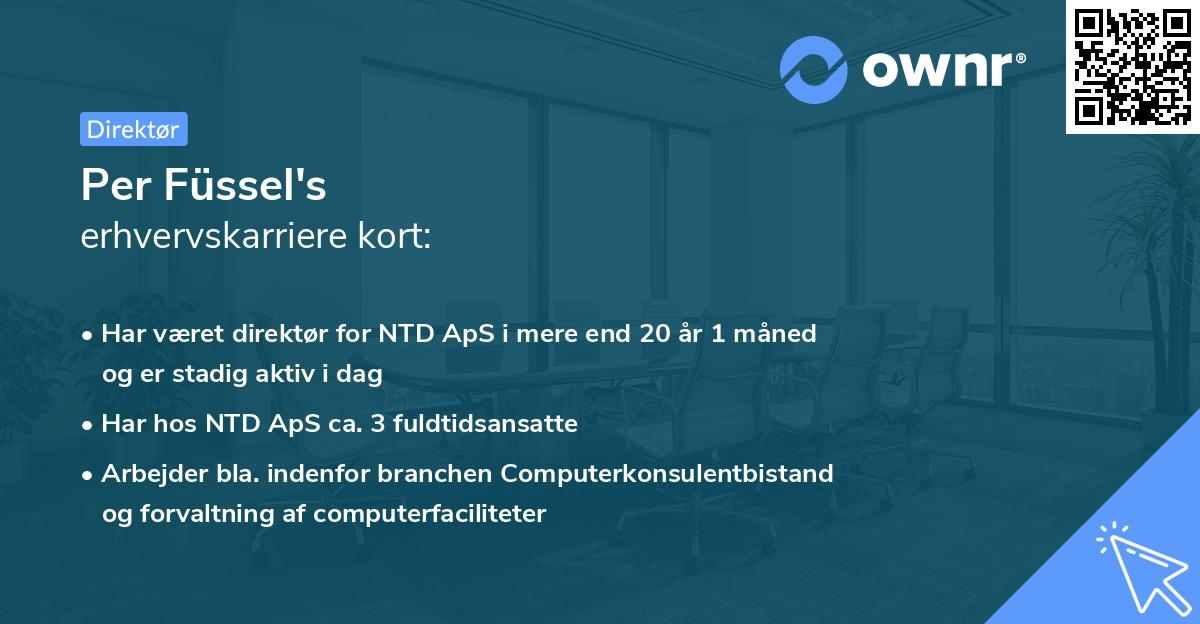 Per Füssel's erhvervskarriere kort