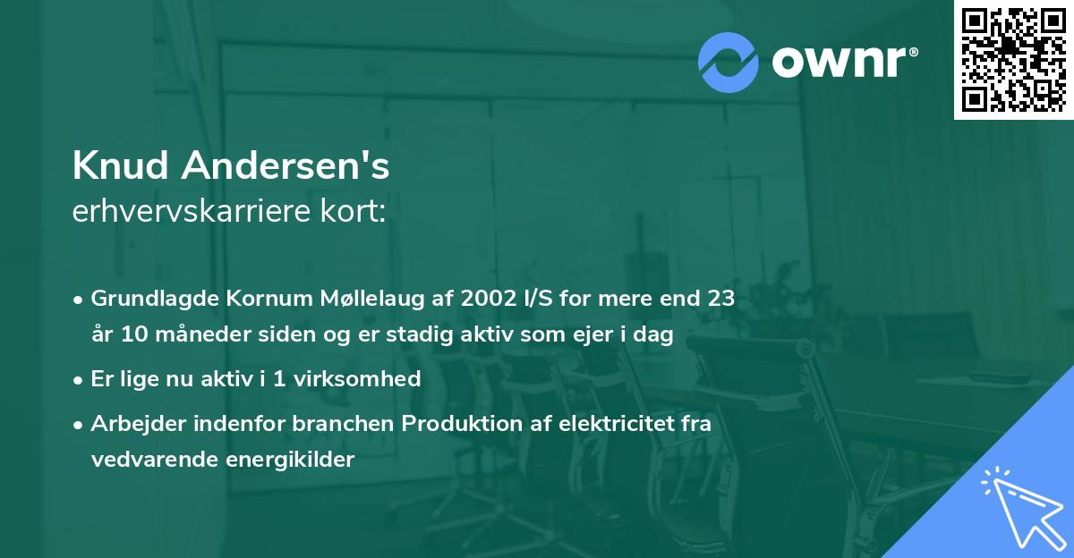Knud Andersen's erhvervskarriere kort