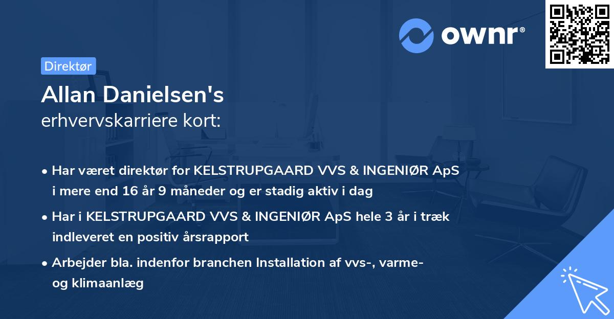 Allan Danielsen's erhvervskarriere kort