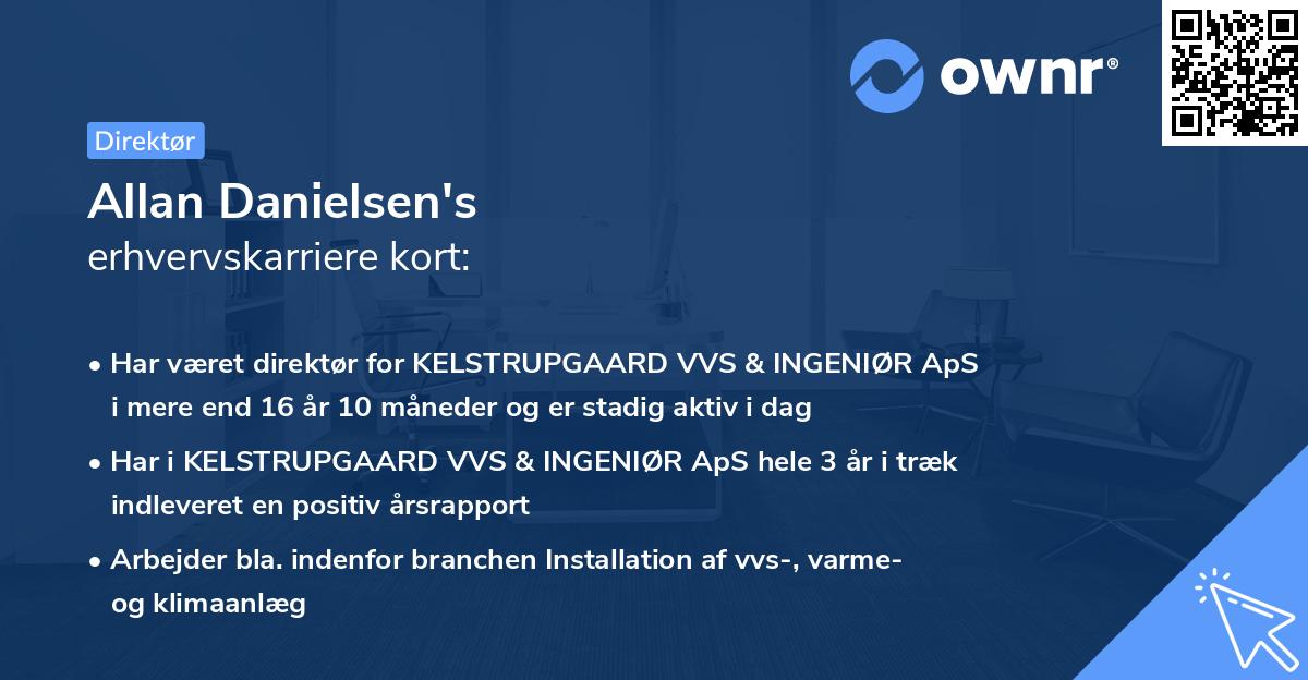 Allan Danielsen's erhvervskarriere kort