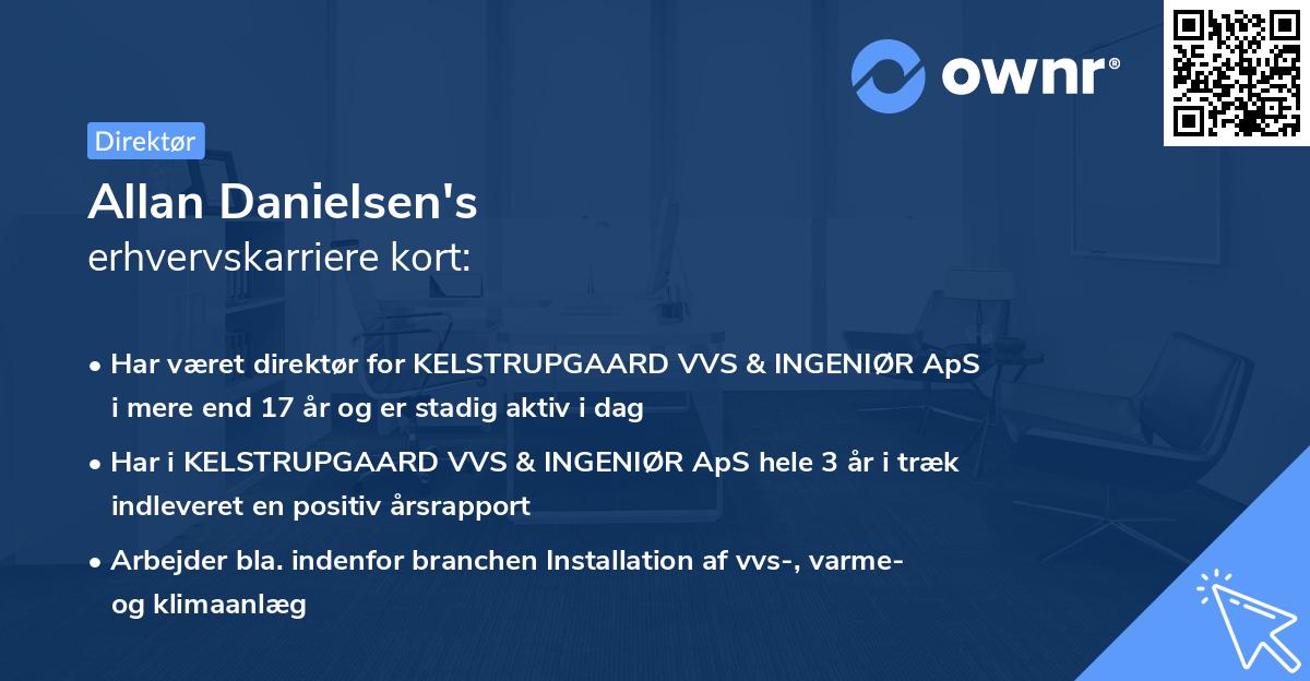Allan Danielsen's erhvervskarriere kort